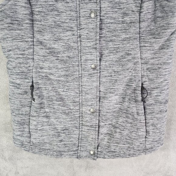 Womens Heather Grey The North Face Vest Jacket Sleeveless Full Zip Mock Neck XS - Picture 3 of 11